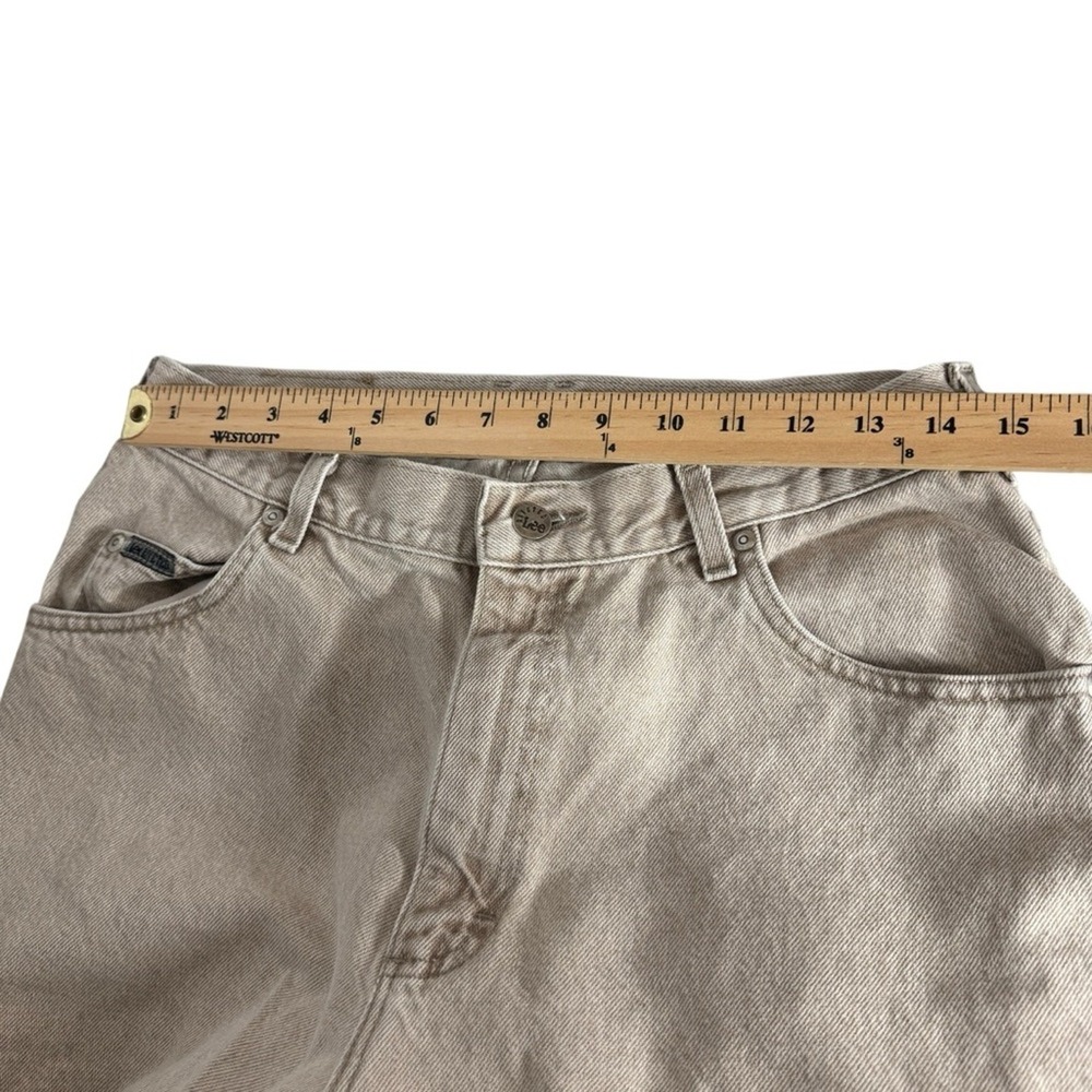 Vintage Lee Riveted High Rise Tan Jeans Denim Pants Women's Size 14 - Picture 5 of 10